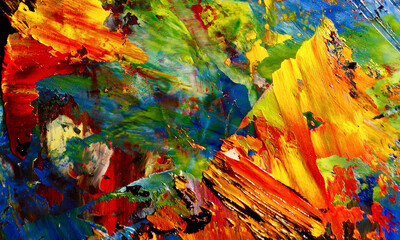 Color texture. Hand drawn oil painting on canvas. Abstract art background.  Modern, contemporary...