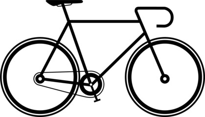 Illustration of bicycle. Cyclist's bike for travel, icon or sign