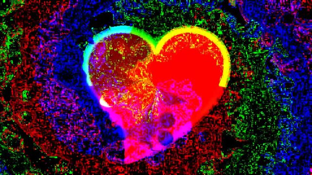 festive background with a different heart