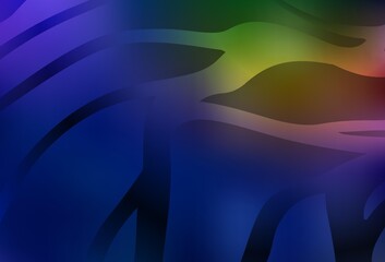 Dark Blue, Yellow vector blurred and colored pattern.