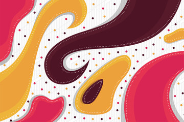 horizontal layout of flat soft background in pastel colors. Liquid dynamic shapes element design with abstract composition. Fluid modern template. transparency line stripped  and dot pattern.