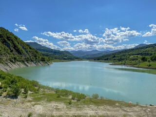 Naklejka premium LAGO DI MIGNANO, VERNASCA, PIACENZA