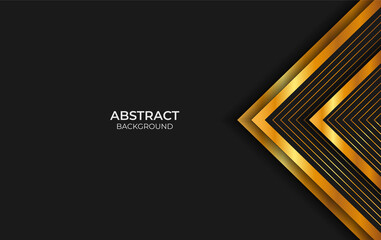 Abstract Luxury Black And Gold Style