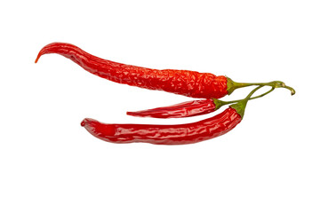 Red chilli pepper isolated on a white background. Food, paprika.