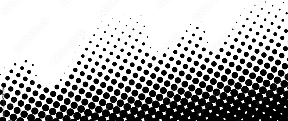 Poster halftone vector. monochrome abstract dot, gradient halftone dots for background pattern and texture.