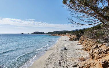Is Piscadeddus beach, Villasimius, Cagliari, Sardinia, Italy