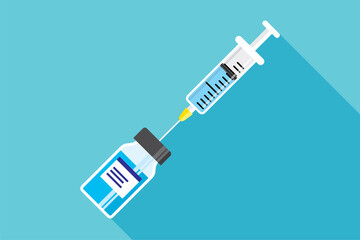 ワクチン注射器、ウイルス感染予防 Vaccine injection,  virus protection