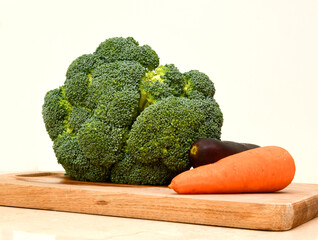 vegetables on a cutting board