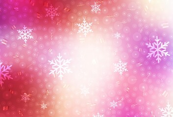 Light Red, Yellow vector texture in birthday style.