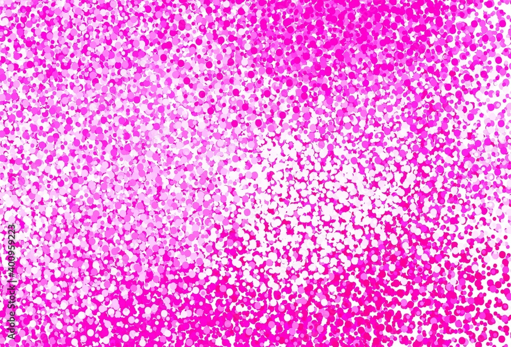 Poster light pink vector pattern with spheres.