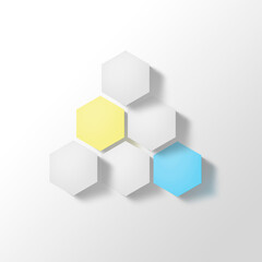 Obraz premium abstract background with hexagons pattern