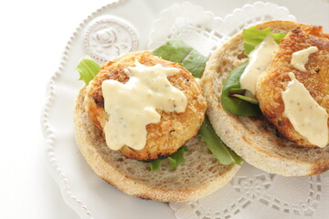 homemade tofu soybean curd refuse hamburger 