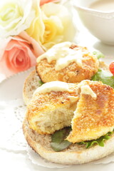 homemade tofu soybean curd refuse hamburger 