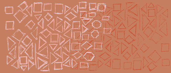 background of triangles, squares, lines, rhombuses, octagons.