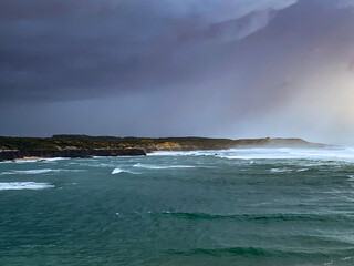 storm over the sea