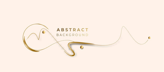 Abstract Golden glowing shiny spiral lines effect vector background. Use for modern design, cover, poster, template, brochure, decorated, flyer, banner.