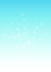 White Snowflake Vector Blue Background. Abstract Snowfall Holiday. Silver Falling Transparent. Sky Snow Pattern.