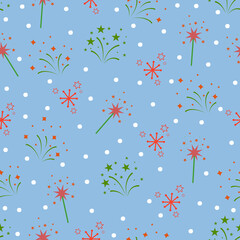 Merry Christmas and Happy New Year seasonal greetings holidays seamless repeatable pattern background