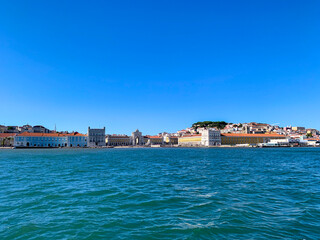 Fototapeta na wymiar Sailing on river Tagus (Tejo), Lisbon, Portugal