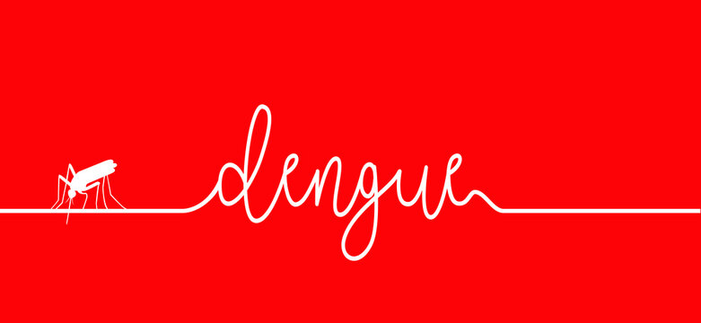 Stop dengue. Caution, warning mosquitos drinking blood. World dengue day. Flat vector signaling. Insect bite, blood infection ( illness ). Spread of malaria mosquito, dengue or zika virus fever alert.