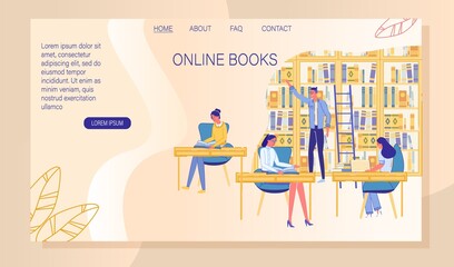 Online Book and Internet Bookstore Landing Page