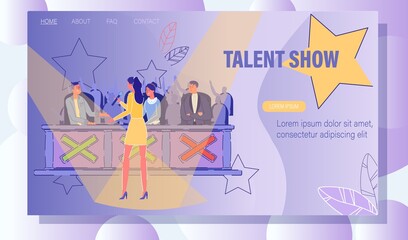 Talent Show Casting Entertainment Landing Page