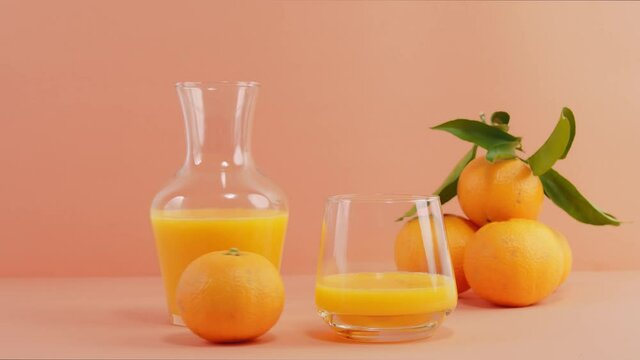Naranja rodando a baso