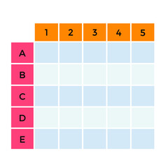 Vector illustration for Matrix Table EPS10