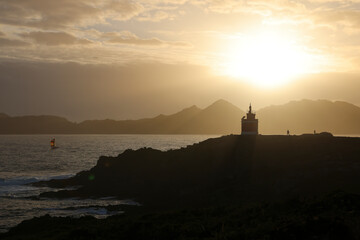 Atardecer en el cabo Home en Galicia