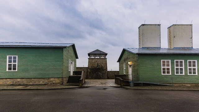 Mauthausen, Austria:  concentration camp baracks