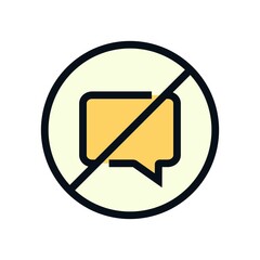 Message Icon, Chat Bubble Editable stroke. Communication linear icon. The symbol can denote Dialogue, speak. Vector illustration Isolated