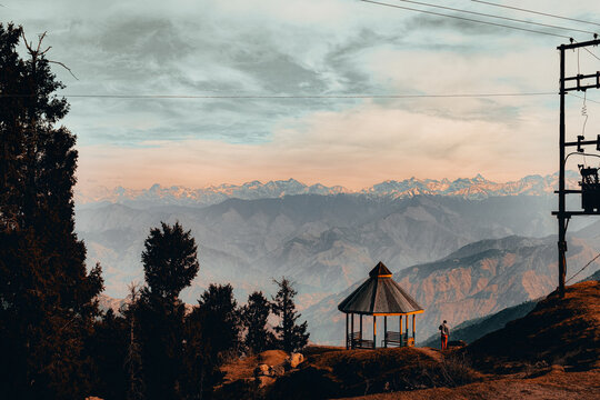 sunset in the mountains