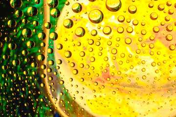 Abstract background about water or space. Multicolored stylish drops. Unusual splashes. It looks...