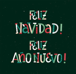 Merry Christmas and Happy New Year in Spanish