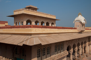 Palace inside the Lohagarh fort or iron fort. Bharatpur. Rajasthan. India.