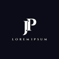 Letter JP luxury logo design vector