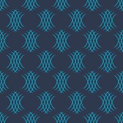 Fototapeta premium seamless pattern with pointed and rounded intersecting shapes