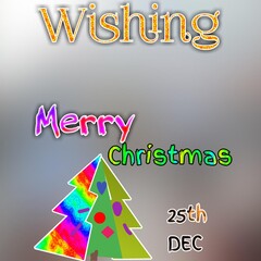 Merry Christmas illustration design made with the help of graphics editing and formatting.
