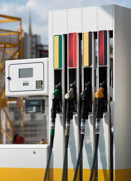 Colorful fuel pumps