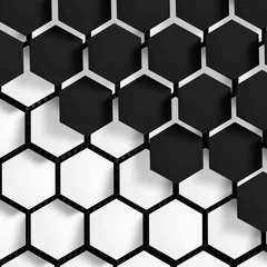 Tapeten abstract hexagon pattern background © bchanin311
