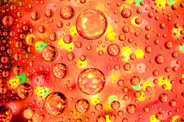 Abstract background about water or space. Multicolored stylish drops. Unusual splashes. It looks...
