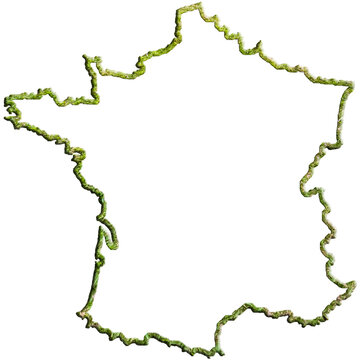 Contour carte de France 