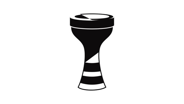 African drum icon animation of best object isolated on white background for any design