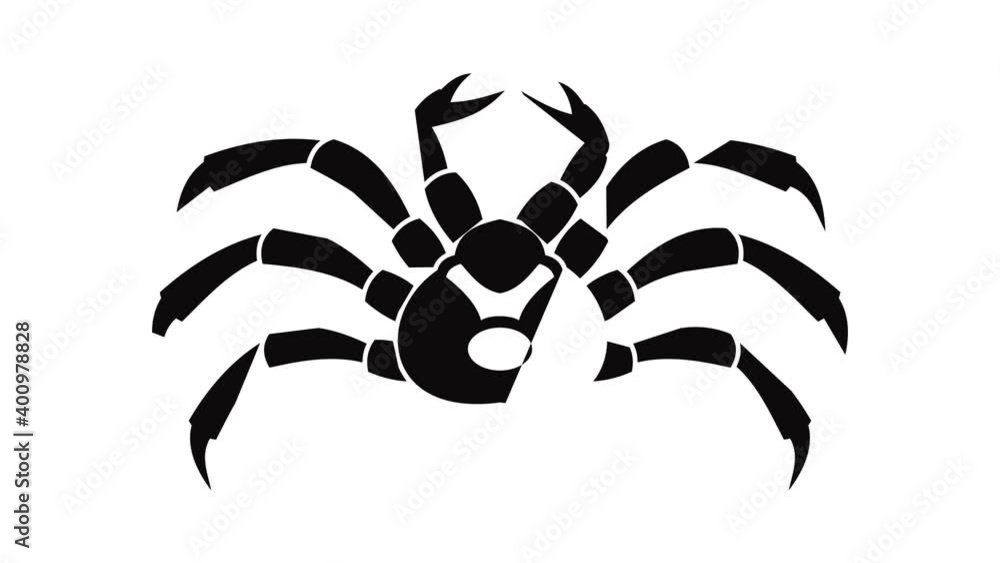 Poster fresh live crab icon animation of best object isolated on white background for any design