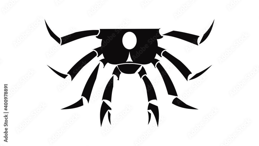 Poster crab seafood icon animation of best object isolated on white background for any design