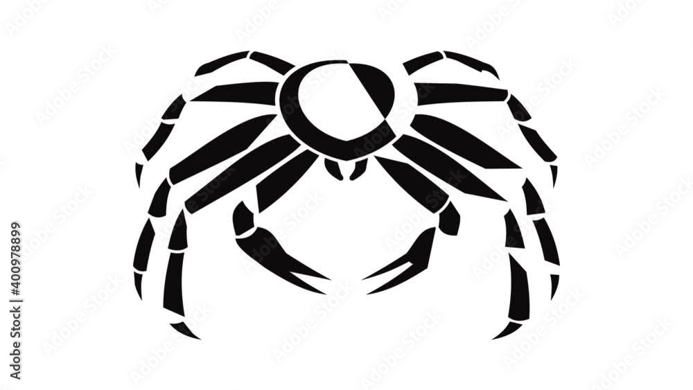 Poster snow crab icon animation of best object isolated on white background for any design