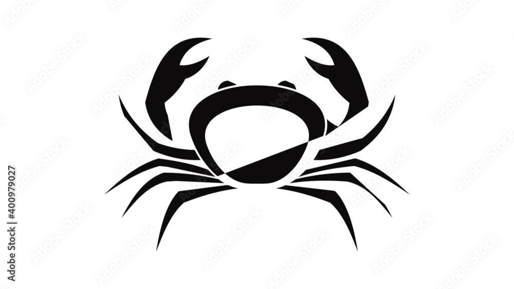 Poster crab icon animation of best object isolated on white background for any design