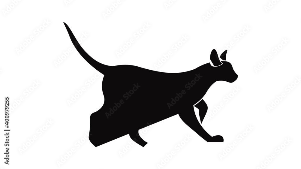 Poster cat icon animation of best object isolated on white background for any design