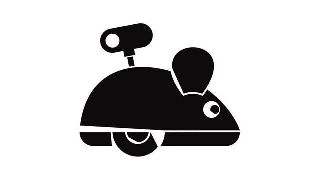 Clockwork mouse icon animation of best object isolated on white background for any design
