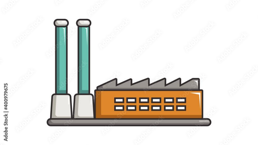 Poster industry icon animation. motion set of best icons and then each objects is shown separately